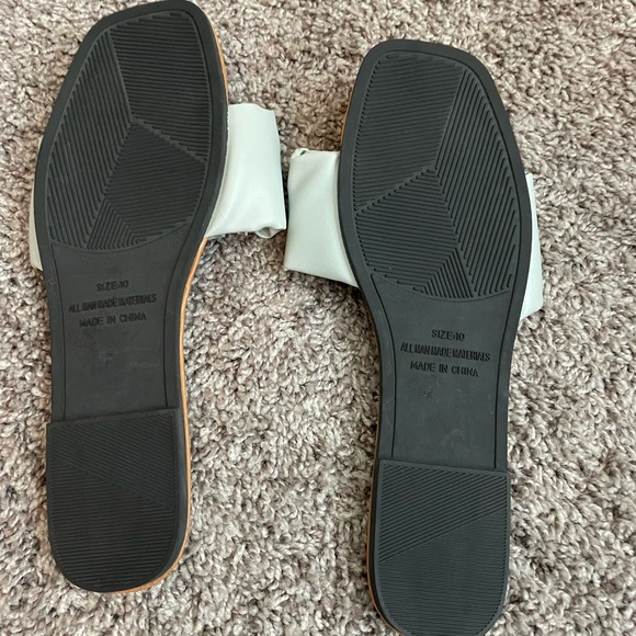 Never Worn: Light Blue Ruffled Sandal - Picture 3 of 4